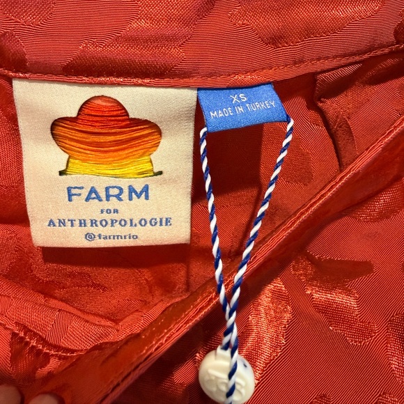 NWT Anthropologie Farm Rio Size XS Jacquard Leopard Midi Skirt - Picture 4 of 9